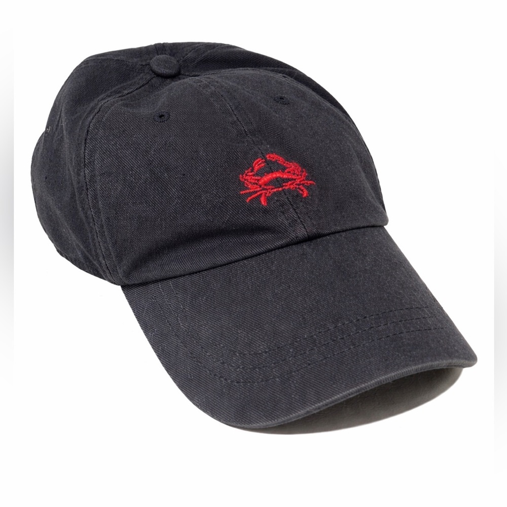 J. Crew Kids Navy Hat with Red Crab Embroidery